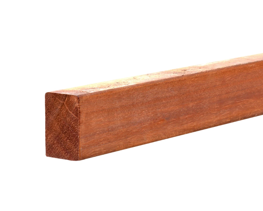 Hardhout Azobe Regel 4.5 x 7.0 cm (45 x 70 mm) Geschaafd - Lengte 350 cm - Afbeelding 2